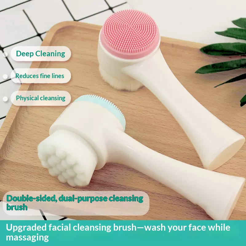 Double Sided Manual Facial Cle - Silicone Face Scrubber Electric review and price