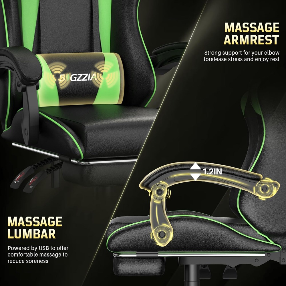 Gaming Chair with Massager and - Massage review and price