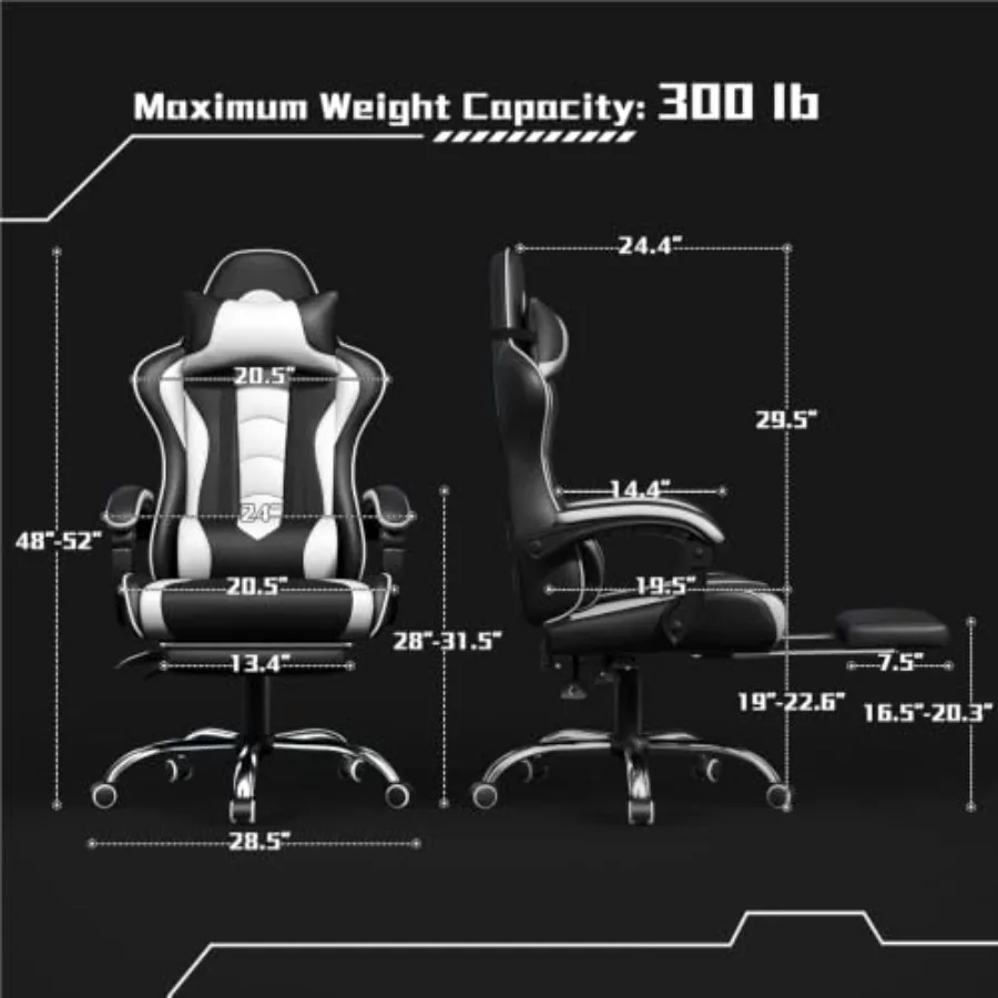 Gaming chair with footrest, ma - Massage review and price