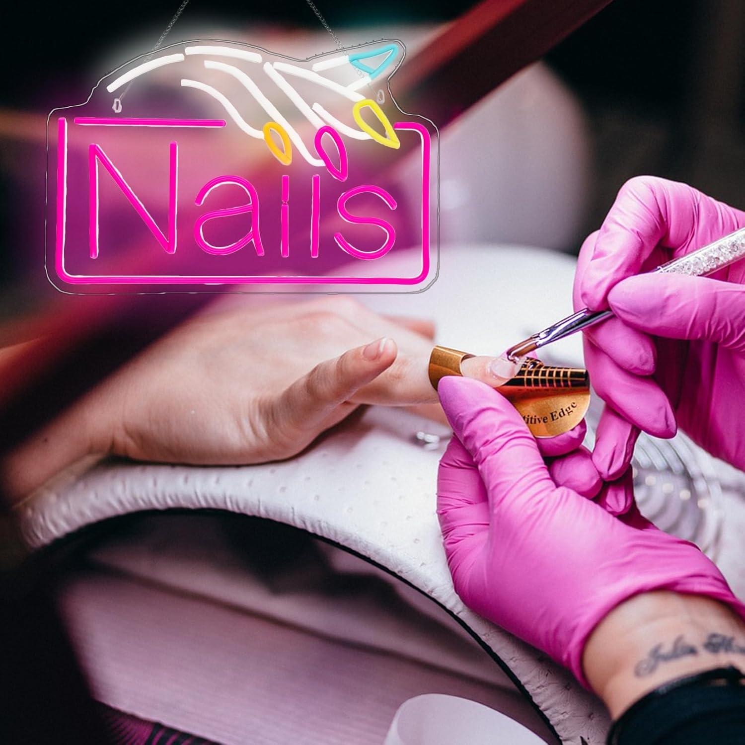 Nails Neon Sign USB Dimmable L - Nail Art review and price