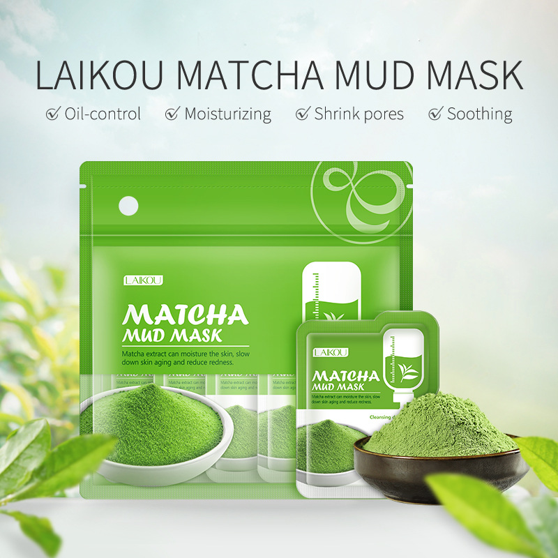 LAIKOU 7pcs Matcha Green Clay  - Green Tea Cleansing Clay Mask review and price