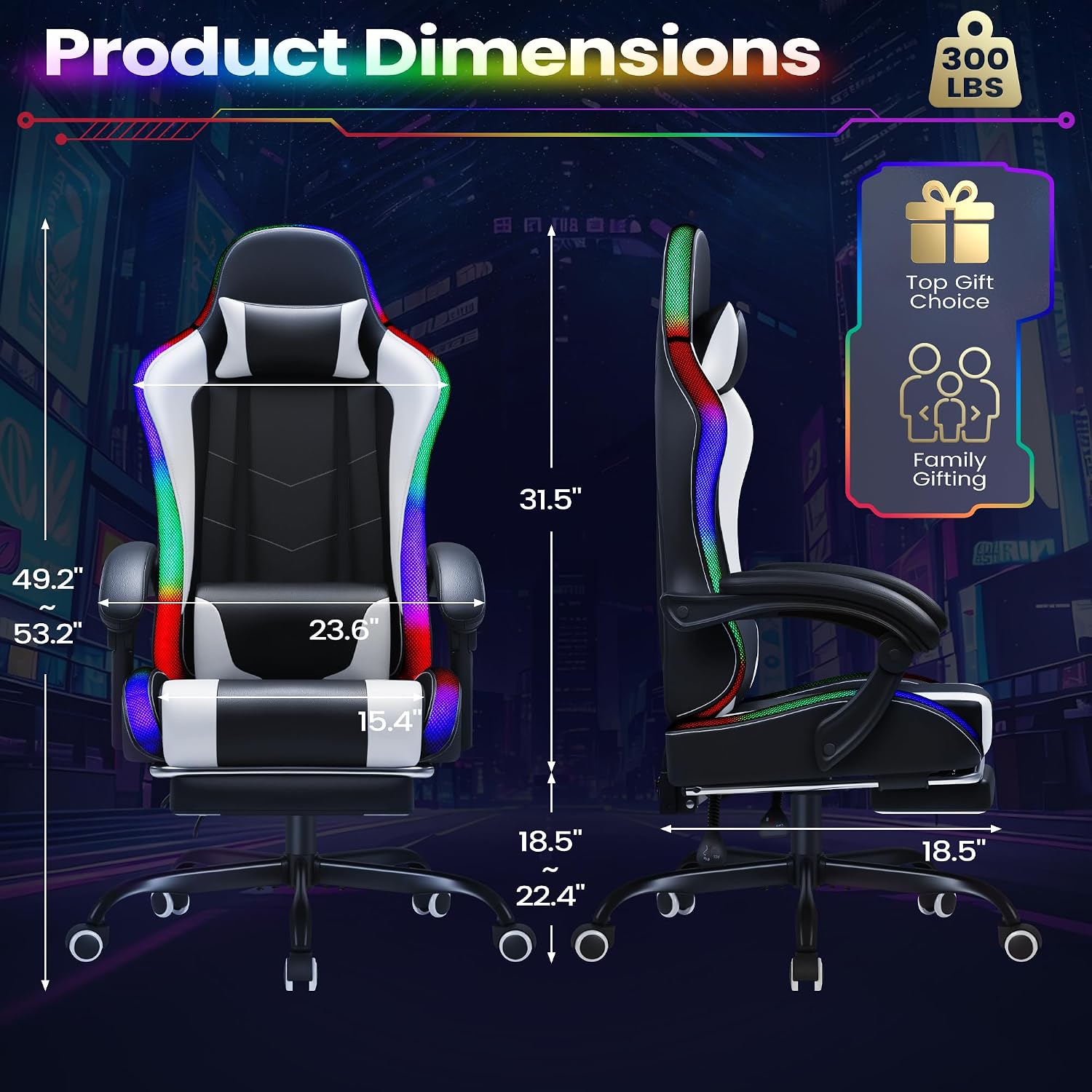 Homall Gaming Chair, Ergonomic - Massage review and price